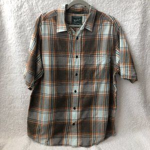 Woolrich Woolen Mills PA Mens Plaid Cotton Shirt Size L